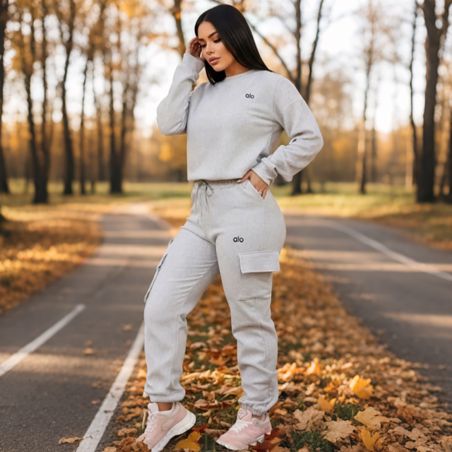 Women Fall Fashion Long Sleeve Tracksuit Set