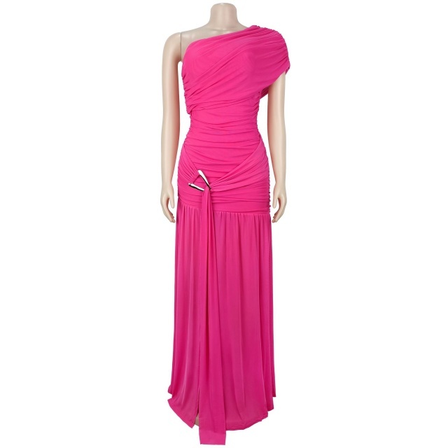 Single Shoulder High Split Out Maxi Dress