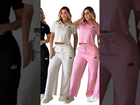 Fashion Polo Top Casual Sport Pants Set