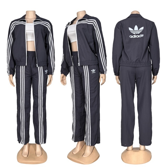 Striped Jacket Top Fall Tracksuit Set
