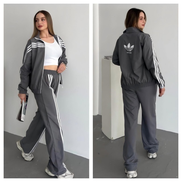 Striped Jacket Top Fall Tracksuit Set