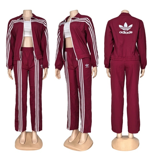 Striped Jacket Top Fall Tracksuit Set