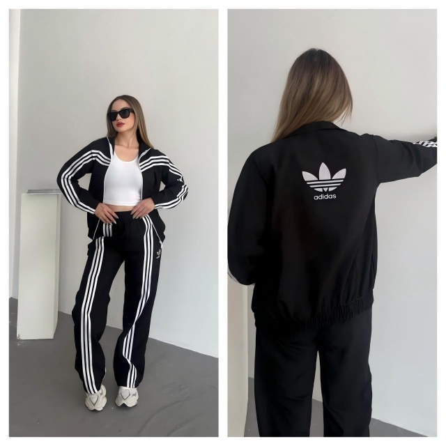 Striped Jacket Top Fall Tracksuit Set