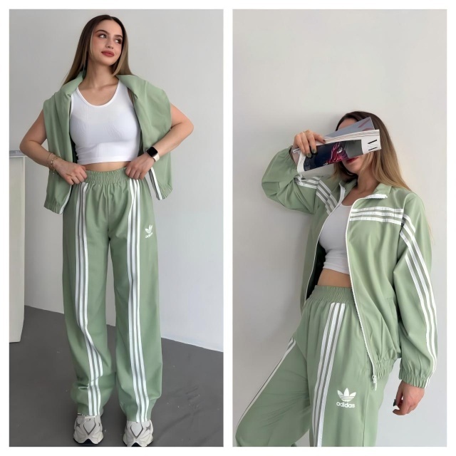 Striped Jacket Top Fall Tracksuit Set