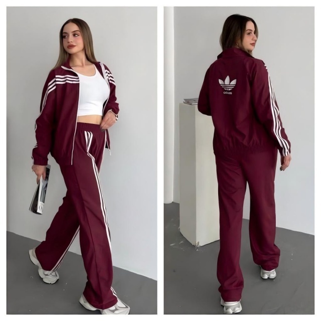 Striped Jacket Top Fall Tracksuit Set