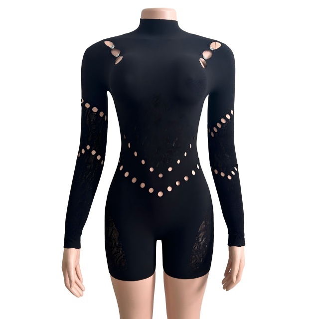 Fashion Hollow Out Fitted Lingerie Romper