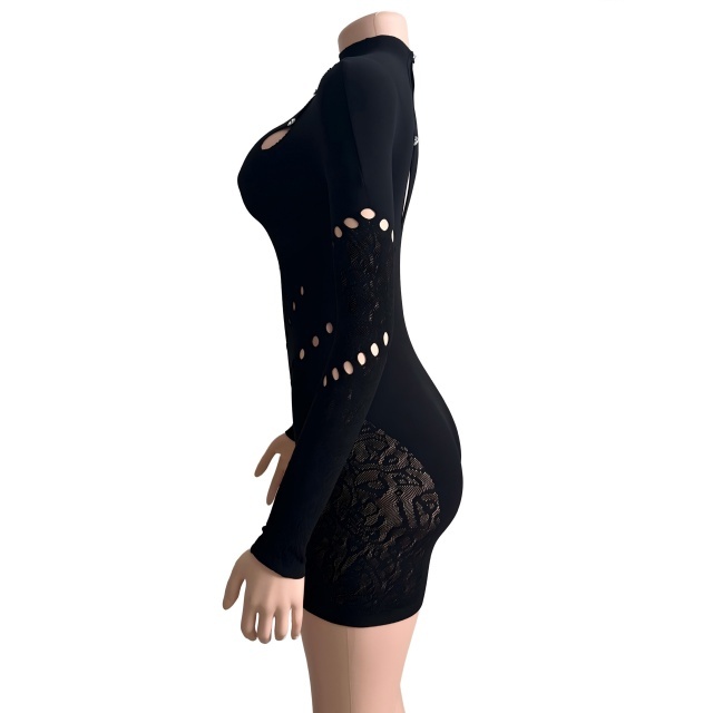 Fashion Hollow Out Fitted Lingerie Romper