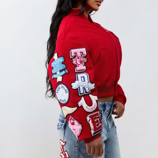 New Fall Colorblock Casual Baseball Jackets