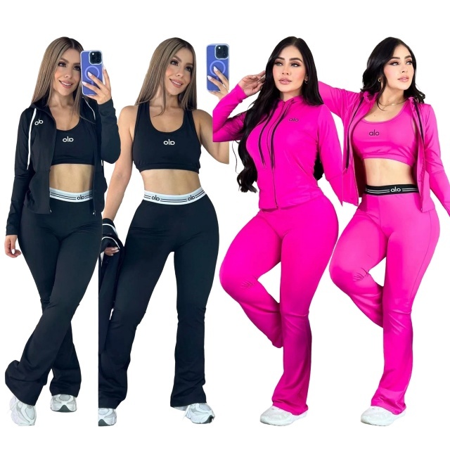 Women Fashion 3 Piece Tracksuit Set