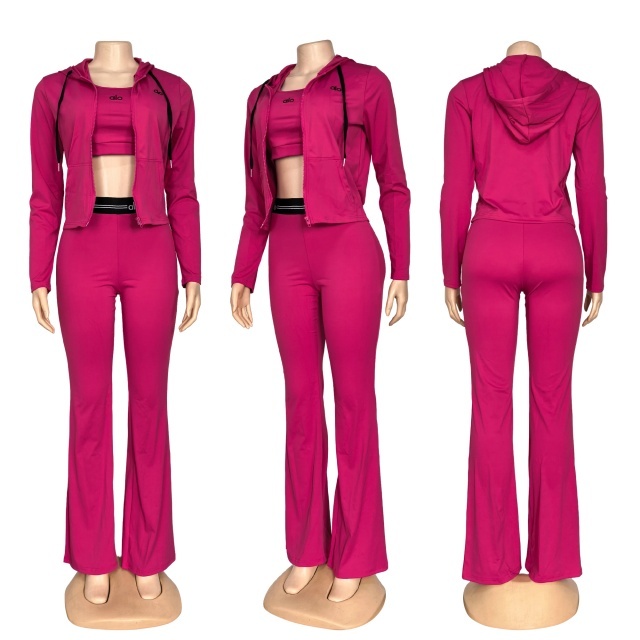 Women Fashion 3 Piece Tracksuit Set