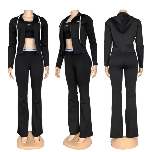 Women Fashion 3 Piece Tracksuit Set