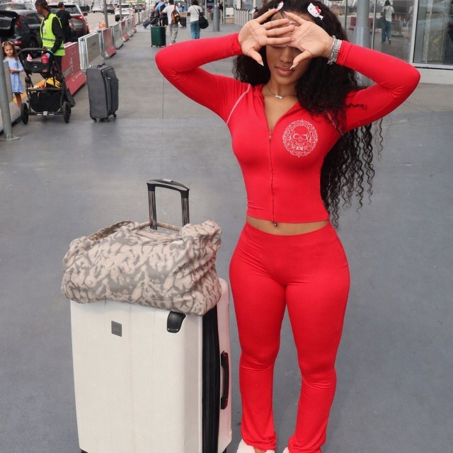 Chic Printed Hooded Top Flare Pant Set