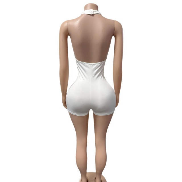 Riveted Hollow Out Slim Fitted Romper