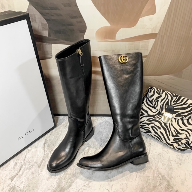 Zipper Fashion Leather Long Boots