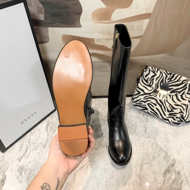 Zipper Fashion Leather Long Boots
