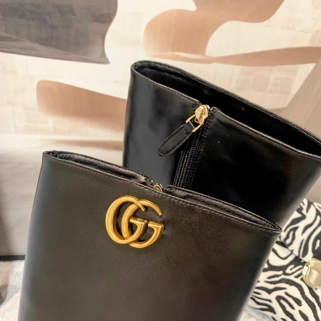 Zipper Fashion Leather Long Boots