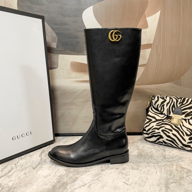 Zipper Fashion Leather Long Boots