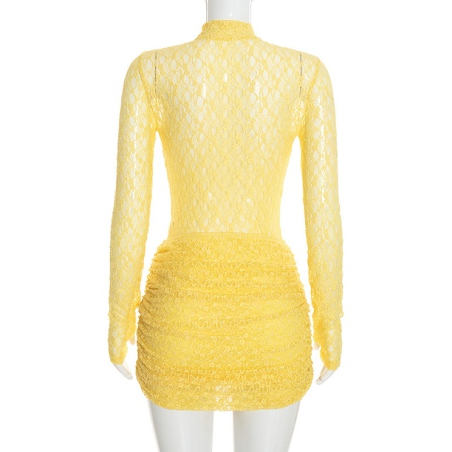 See Through Lace Teddies Top Mini Skirt Set