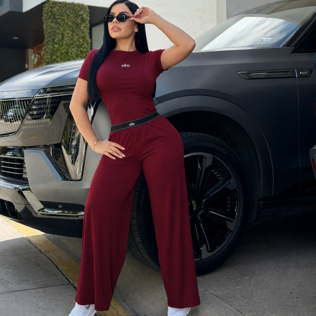 Fashion Embroidery Women Casual Pants Suit