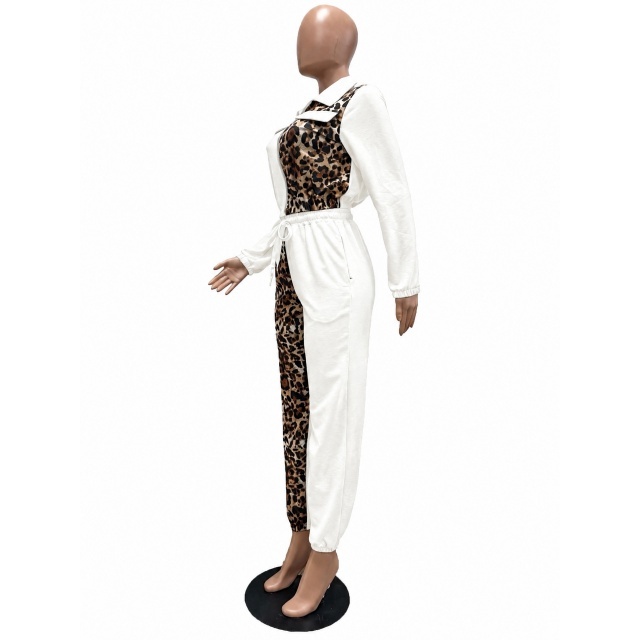 Leopard Colorblock Jogger Pant Set