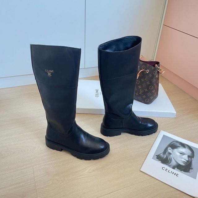 Fashion Logo Leather Women Long Boots