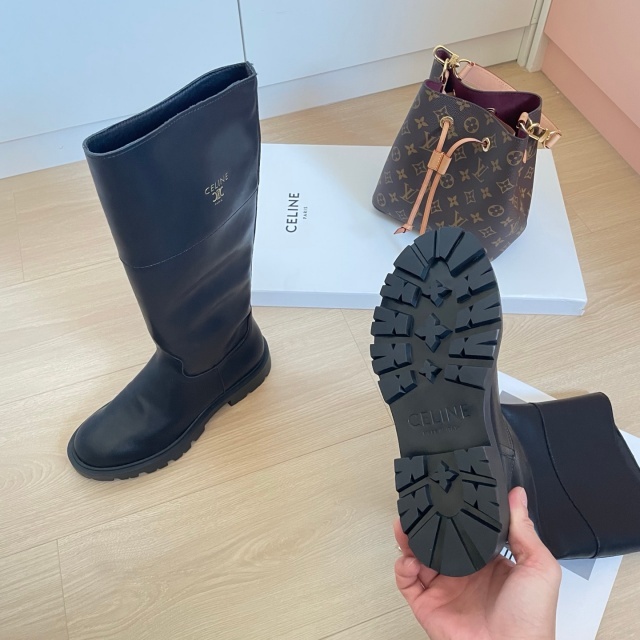 Fashion Logo Leather Women Long Boots