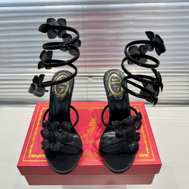 Rhinestones Fashion Women Thin Heeled Sandals