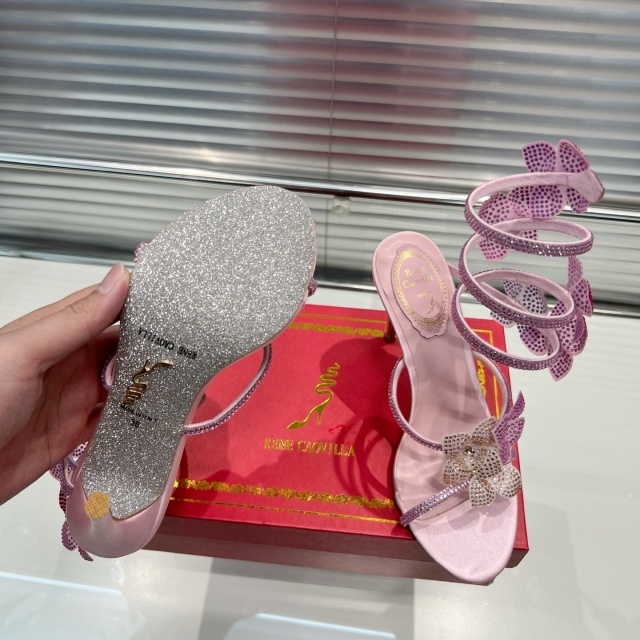 Rhinestones Fashion Women Thin Heeled Sandals