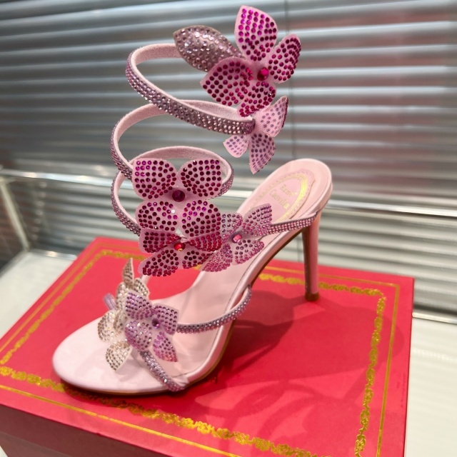 Rhinestones Fashion Women Thin Heeled Sandals