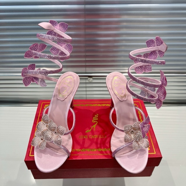 Rhinestones Fashion Women Thin Heeled Sandals