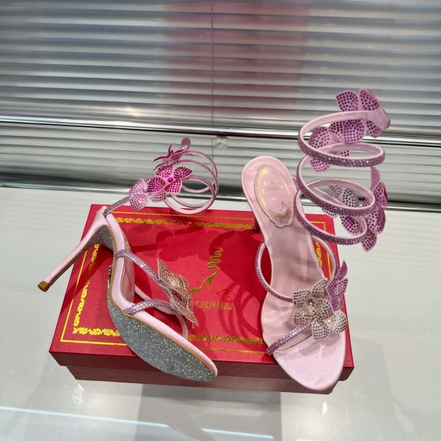 Rhinestones Fashion Women Thin Heeled Sandals