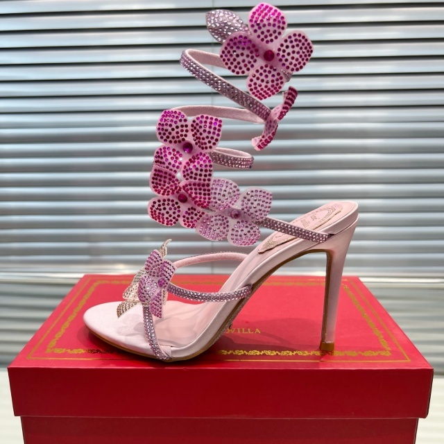 Rhinestones Fashion Women Thin Heeled Sandals