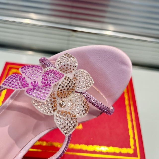 Rhinestones Fashion Women Thin Heeled Sandals