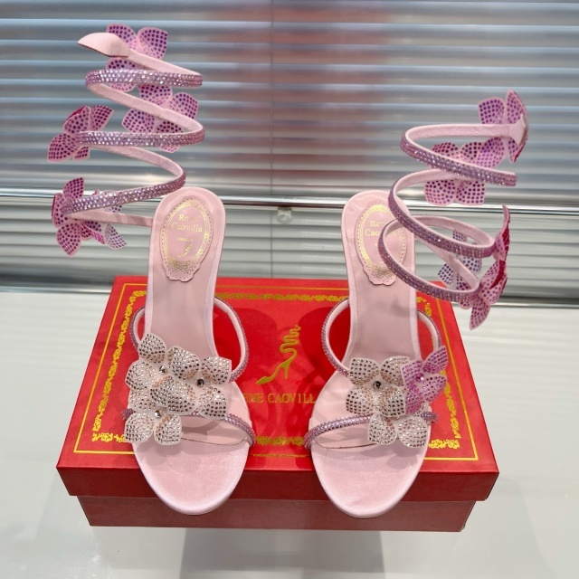 Rhinestones Fashion Women Thin Heeled Sandals