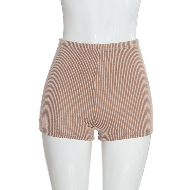 Colorblock Hooded Top Slim Fitted Short Set