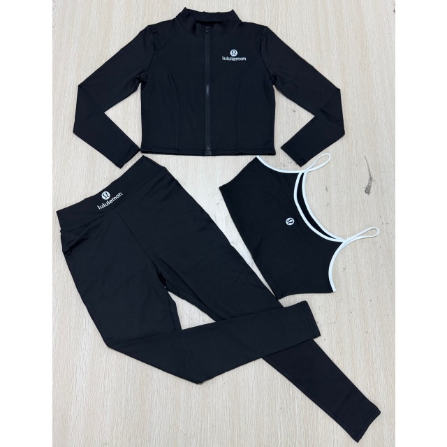Fashion Breathable 3 Piece Yoga Tracksuit Set