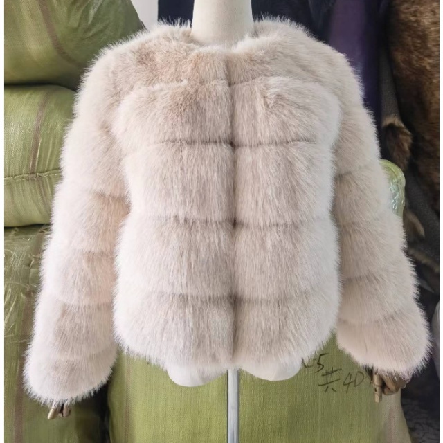 Open Front Short Plush Faux Jacket