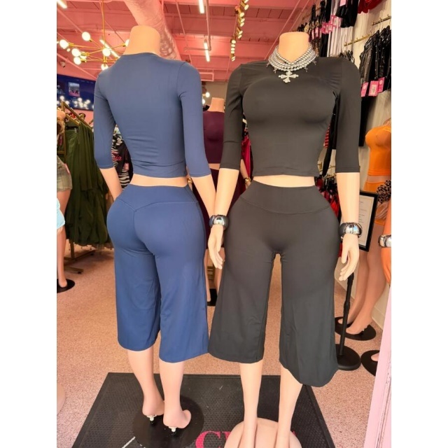 Casually Expensive Gaucho Cropped Pant Set