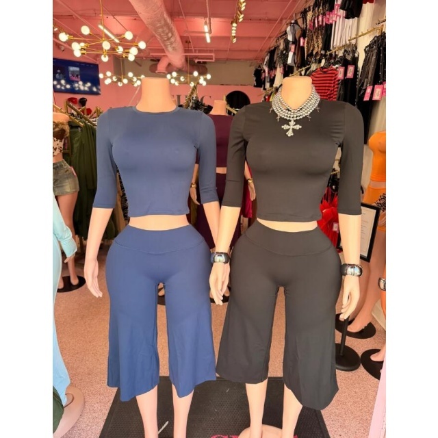 Casually Expensive Gaucho Cropped Pant Set