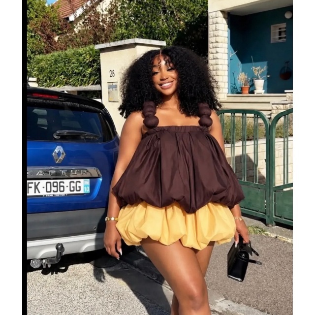 Chic Design Puffed Short Set