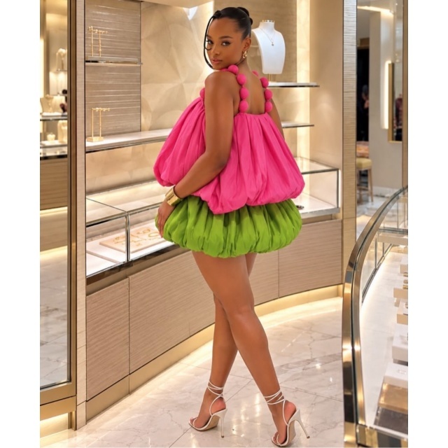 Chic Design Puffed Short Set