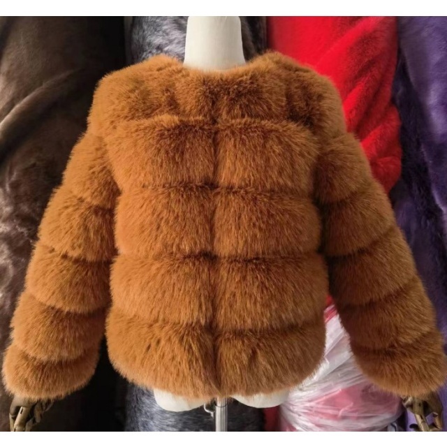 Open Front Short Plush Faux Jacket