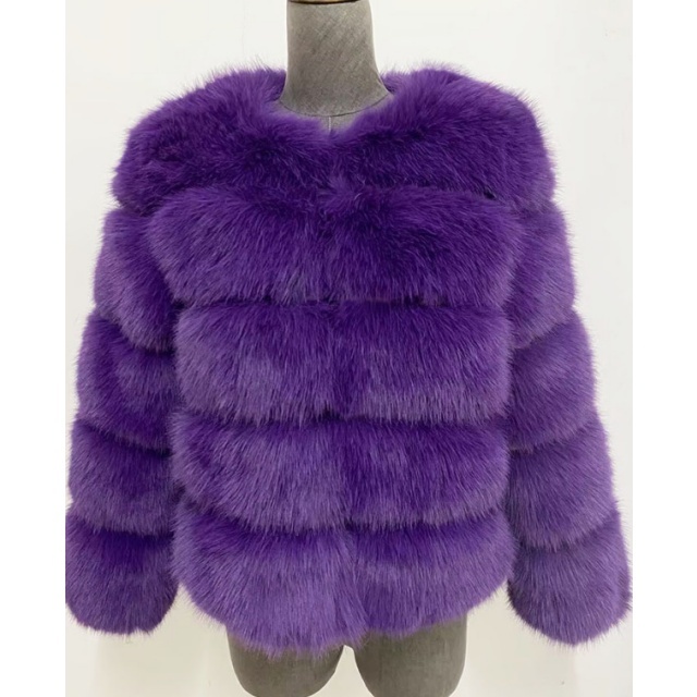 Open Front Short Plush Faux Jacket