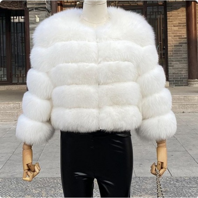 Open Front Short Plush Faux Jacket