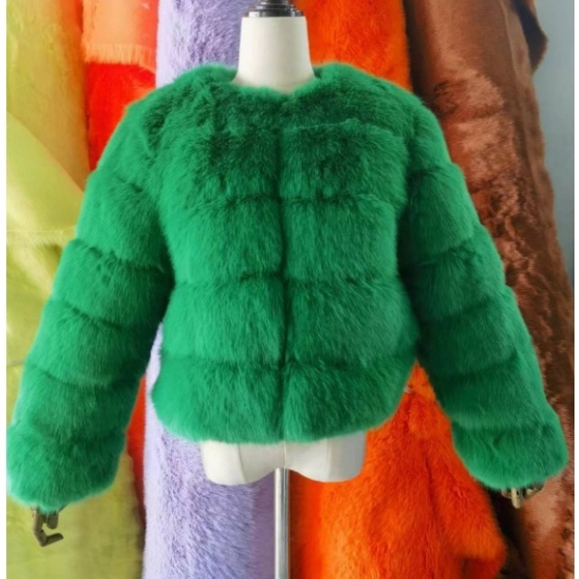 Open Front Short Plush Faux Jacket