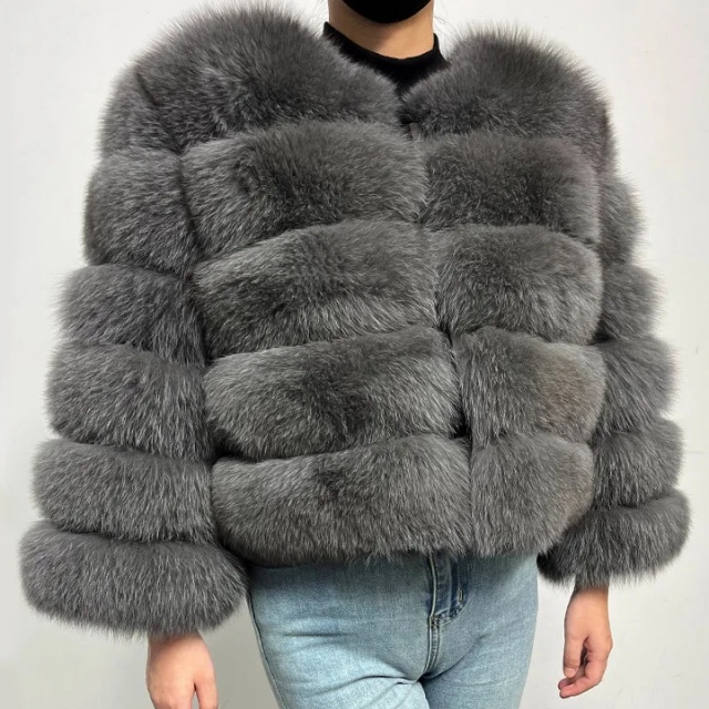 Open Front Short Plush Faux Jacket