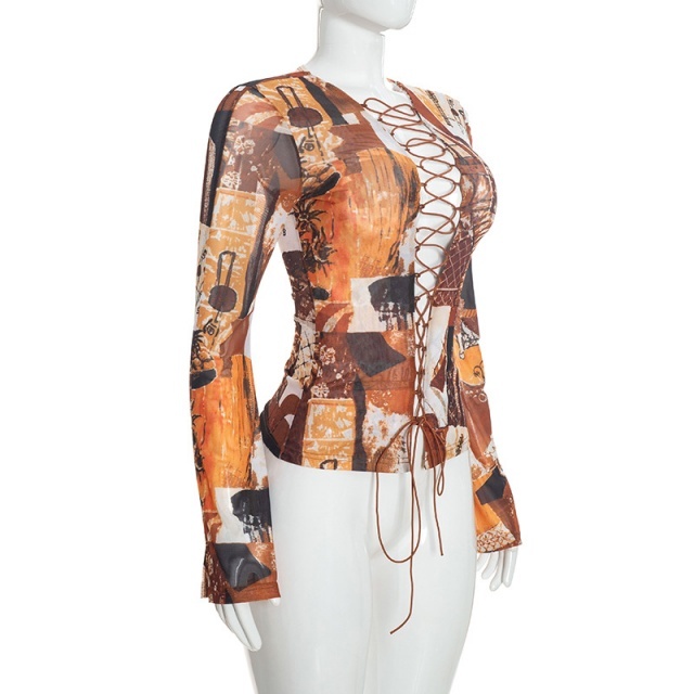 Sheer Mesh Slimming Tie-Front Cardigan Tops