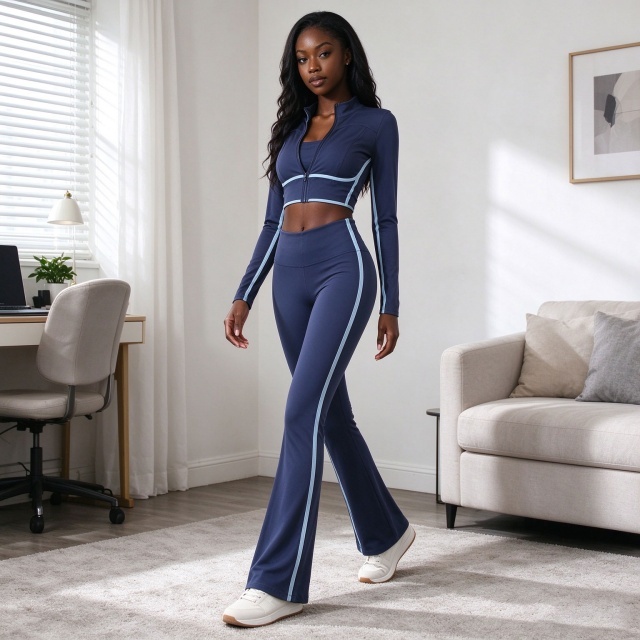 Colorblock Gym Wear 3 Pieces Set