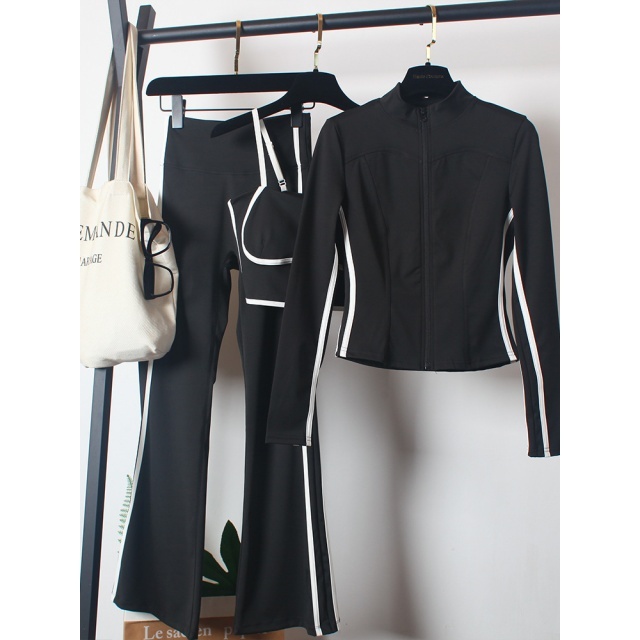 Colorblock Gym Wear 3 Pieces Set