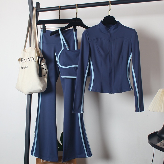 Colorblock Gym Wear 3 Pieces Set